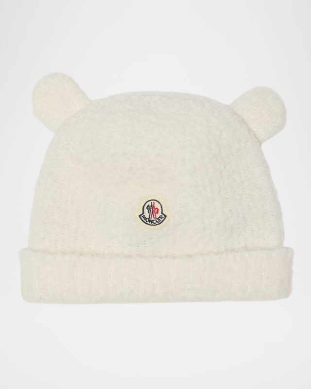 Girl's Wool Fleece Infant Beanie with Teddy Bear Ears